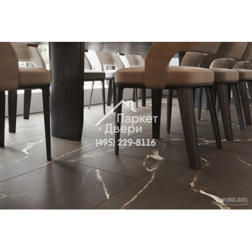 Виниловый пол Vinilam Allure Stone Glue 88911 Эбонитовый Мрамор Glue 914,4x457,2x2,5 мм