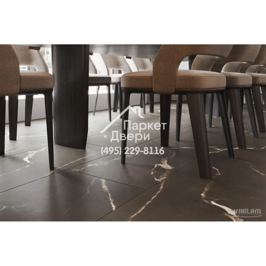 Виниловый пол Vinilam Allure Stone Glue 88911 Эбонитовый Мрамор Glue 914,4x457,2x2,5 мм-6