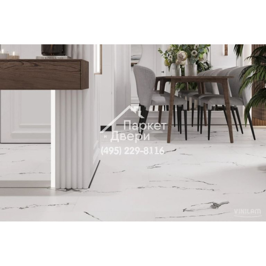 Виниловый пол Vinilam Allure Stone Glue 88910 Марокканский Мрамор Glue 914,4x457,2x2,5 мм-6