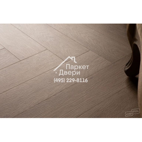 Виниловый пол Vinilam VinilPol Herringbone 9965 Паркет Бруно 762x127x7 мм