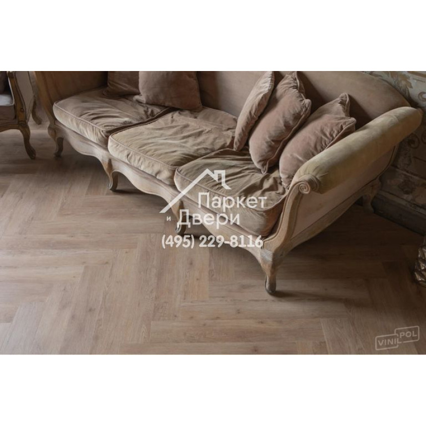 Виниловый пол Vinilam VinilPol Herringbone 9965 Паркет Бруно 762x127x7 мм-9