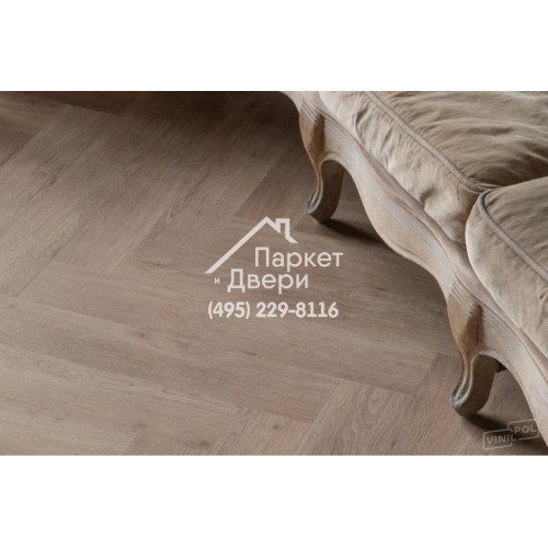 Виниловый пол Vinilam VinilPol Herringbone 9965 Паркет Бруно 762x127x7 мм