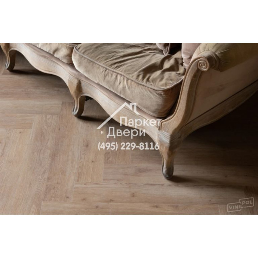 Виниловый пол Vinilam VinilPol Herringbone 9965 Паркет Бруно 762x127x7 мм-4