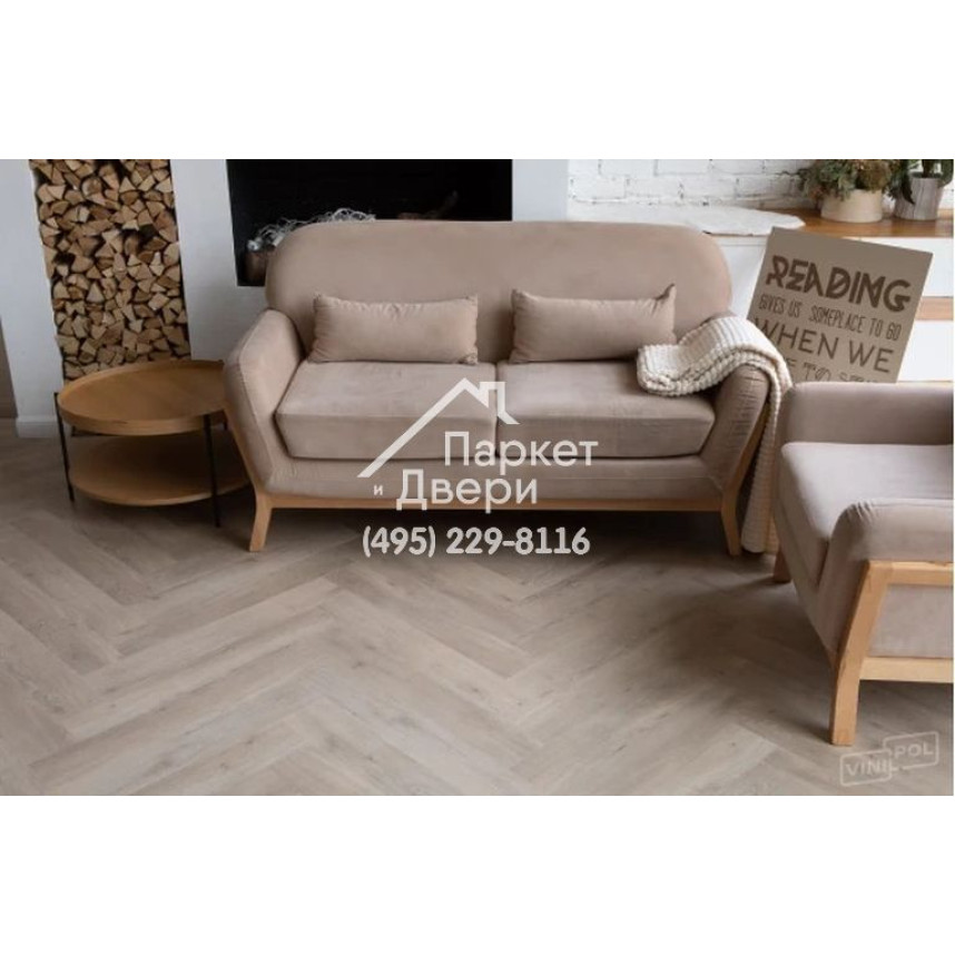 Виниловый пол Vinilam VinilPol Herringbone 9944 Паркет Палладио 762x127x7 мм