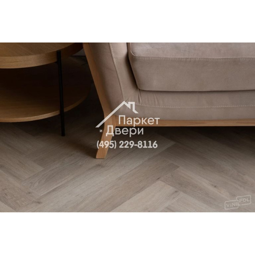 Виниловый пол Vinilam VinilPol Herringbone 9944 Паркет Палладио 762x127x7 мм-8