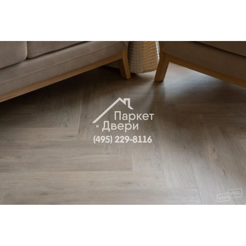 Виниловый пол Vinilam VinilPol Herringbone 9944 Паркет Палладио 762x127x7 мм-11