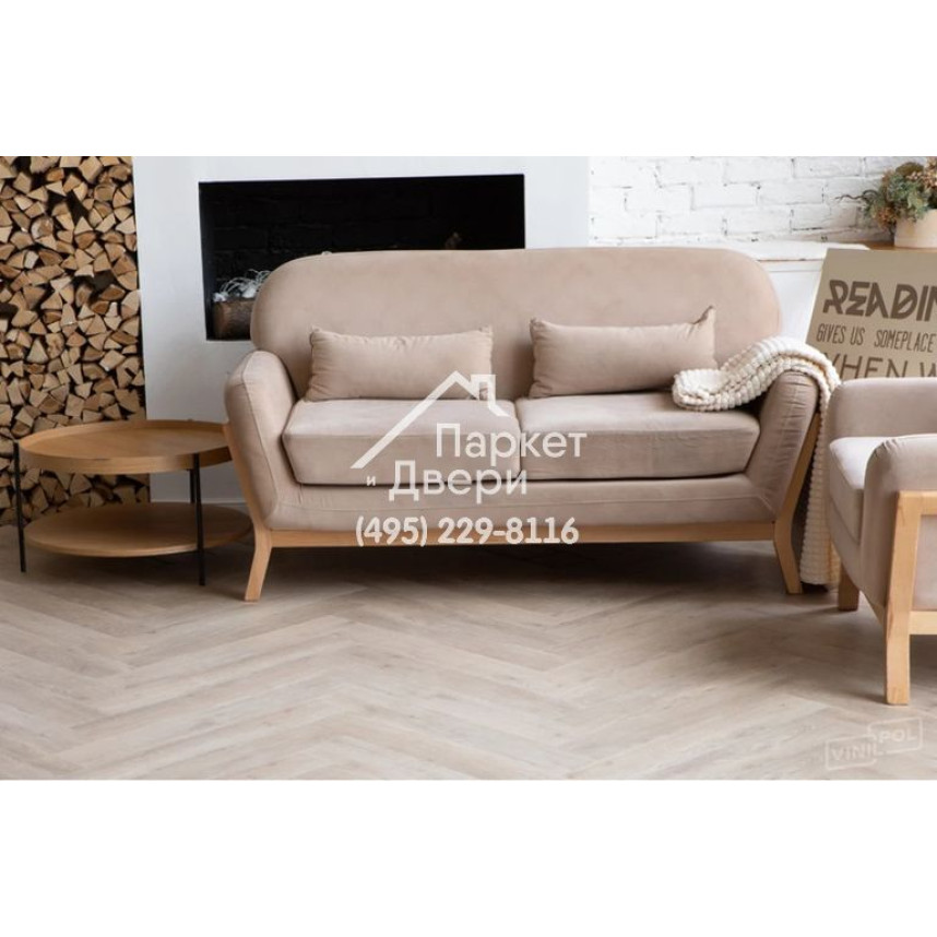 Виниловый пол Vinilam VinilPol Herringbone 9944 Паркет Палладио 762x127x7 мм-10