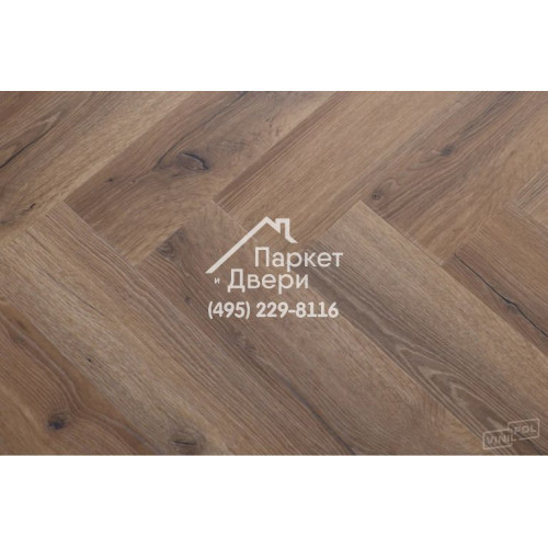 Виниловый пол Vinilam VinilPol Herringbone 9933 Паркет Франческо 762x127x7 мм