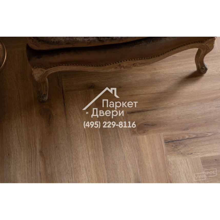 Виниловый пол Vinilam VinilPol Herringbone 9933 Паркет Франческо 762x127x7 мм-2