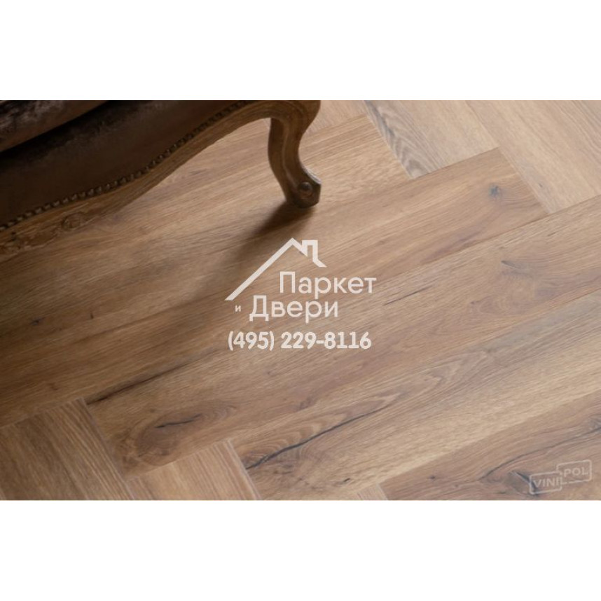 Виниловый пол Vinilam VinilPol Herringbone 9933 Паркет Франческо 762x127x7 мм-10