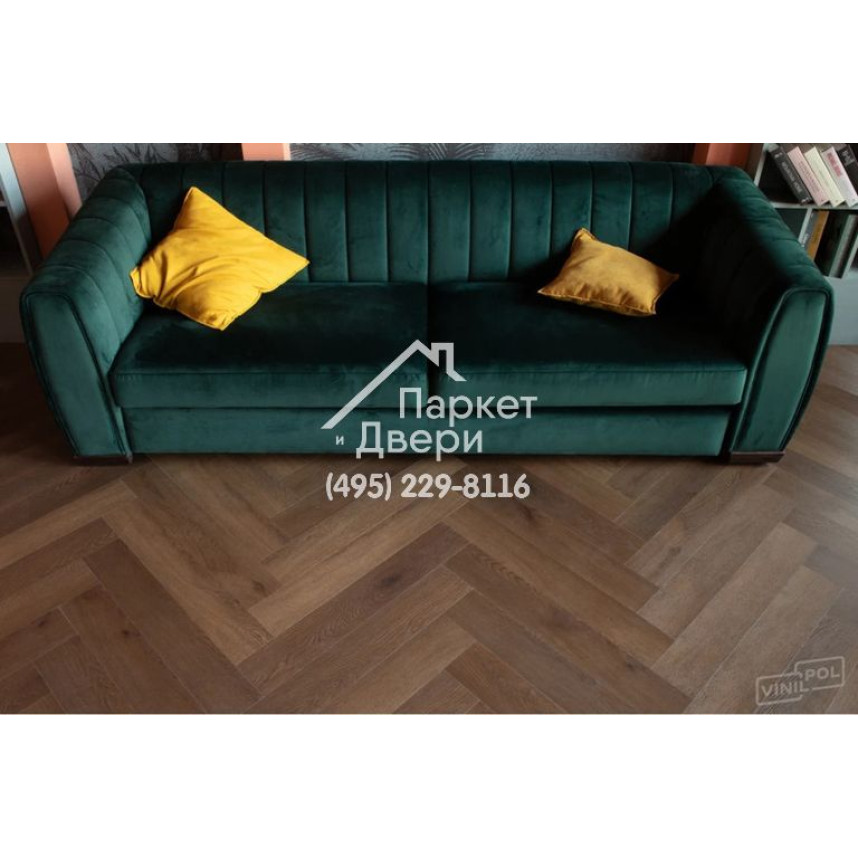 Виниловый пол Vinilam VinilPol Herringbone 9911 Паркет Пикассо 762x127x7 мм-7