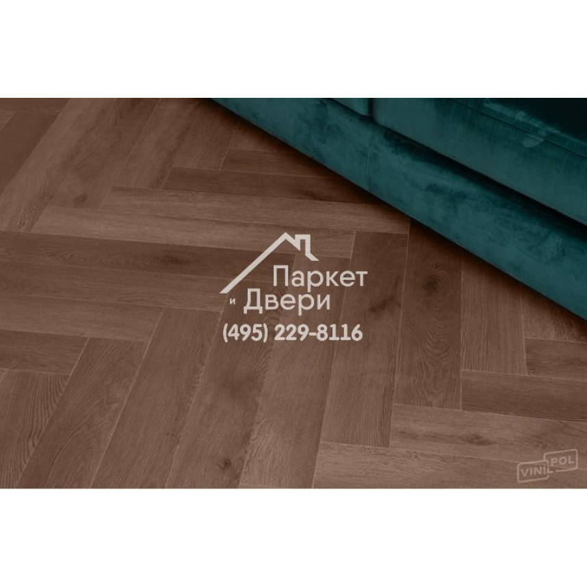 Виниловый пол Vinilam VinilPol Herringbone 9911 Паркет Пикассо 762x127x7 мм-10