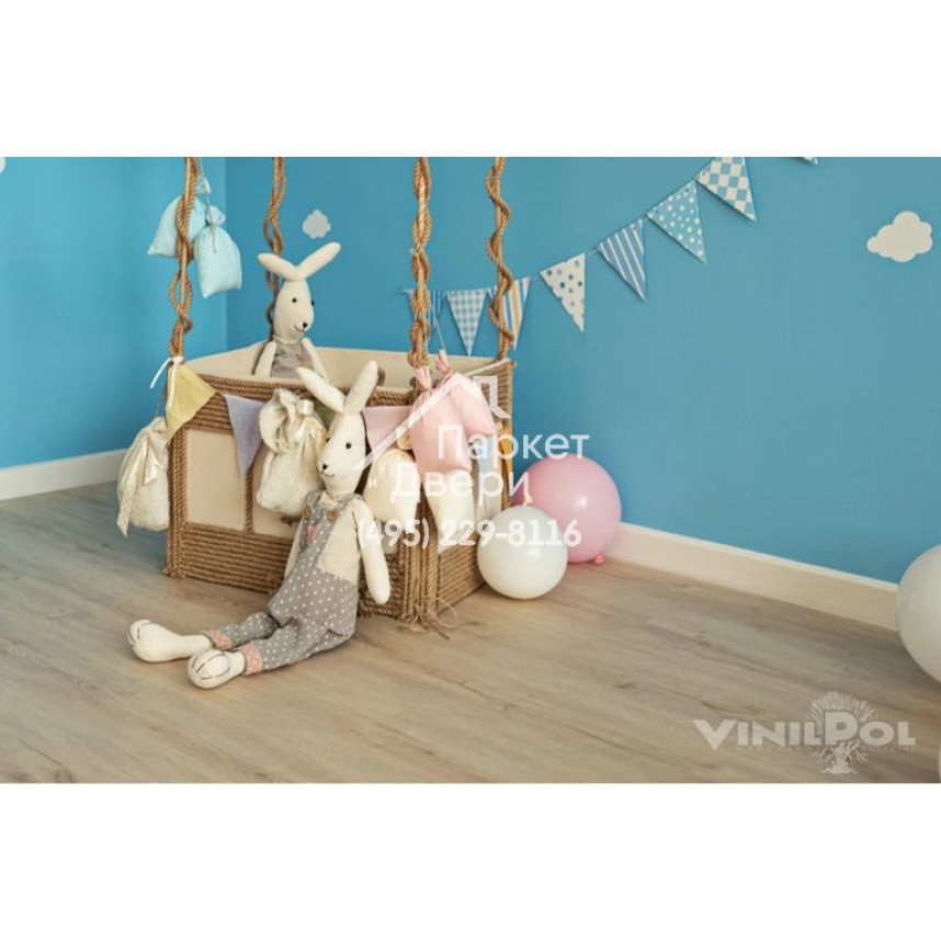 Виниловый пол Vinilam VinilPol 7893-EIR Дуб Сиена 5 mm 1220x228x5 мм-2