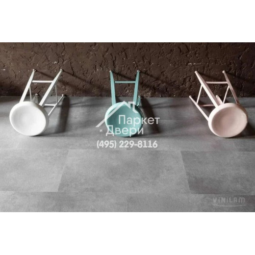 Виниловый пол Vinilam CERAMO VINILAM Stone 61609 Цемент 8 mm 940x470x8 мм