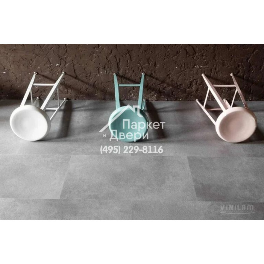 Виниловый пол Vinilam CERAMO VINILAM Stone 61609 Цемент 8 mm 940x470x8 мм-1