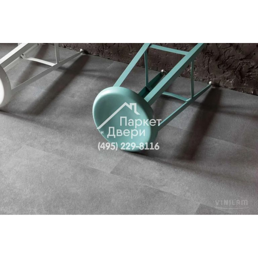 Виниловый пол Vinilam CERAMO VINILAM Stone 61609 Цемент 8 mm 940x470x8 мм-2