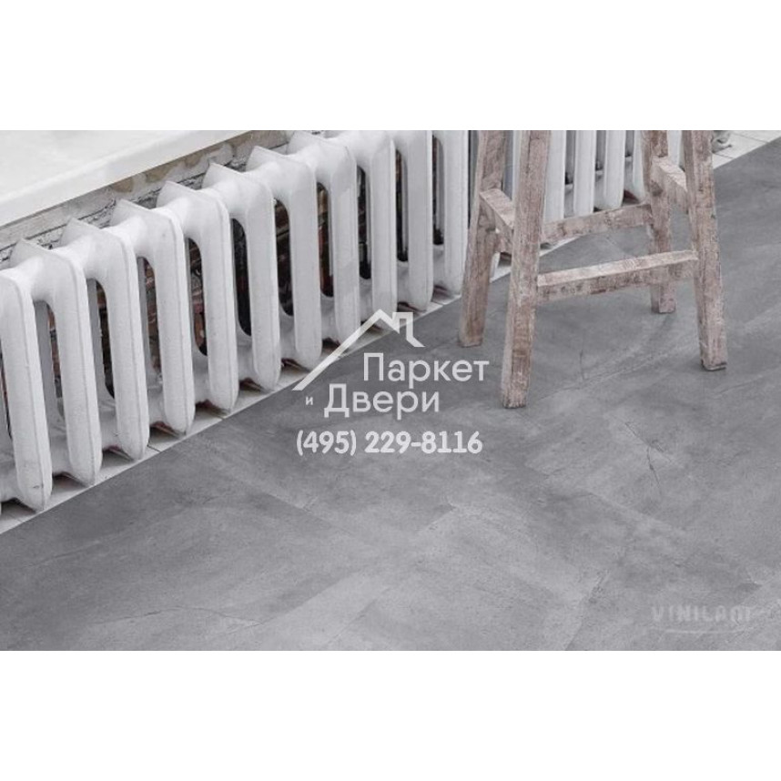 Виниловый пол Vinilam CERAMO VINILAM Stone 61602 Серый Бетон 6 mm 940x470x6 мм