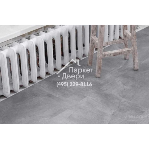 Виниловый пол Vinilam CERAMO VINILAM Glue Серый Бетон 61602 Glue 950x480x2.5 мм