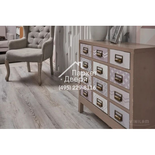 Виниловый пол Vinilam CERAMO VINILAM Wood Сосна Андер 494-9 1220x225x4,5 мм