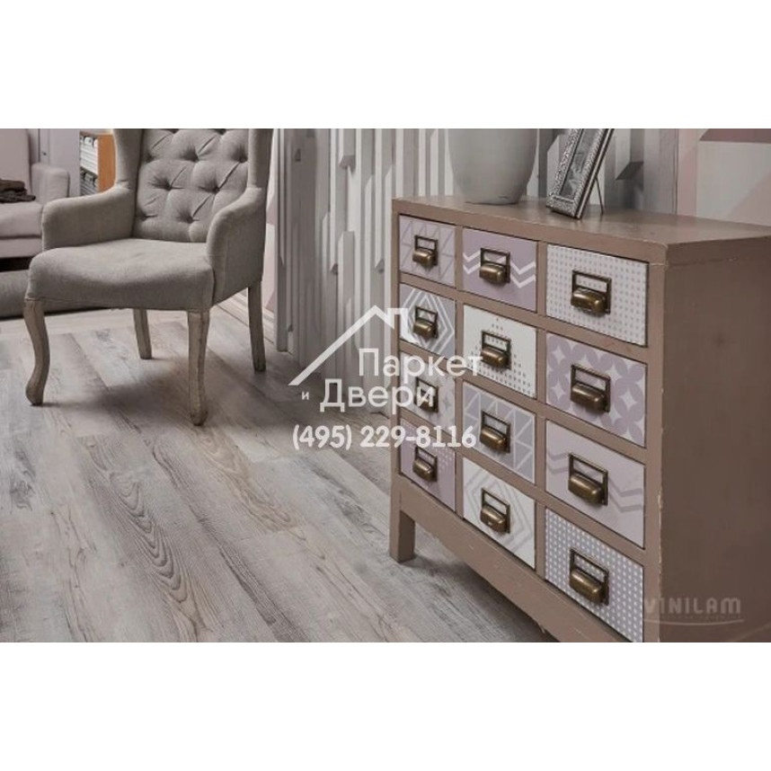Виниловый пол Vinilam CERAMO VINILAM Wood Сосна Андер 494-9 1220x225x4,5 мм