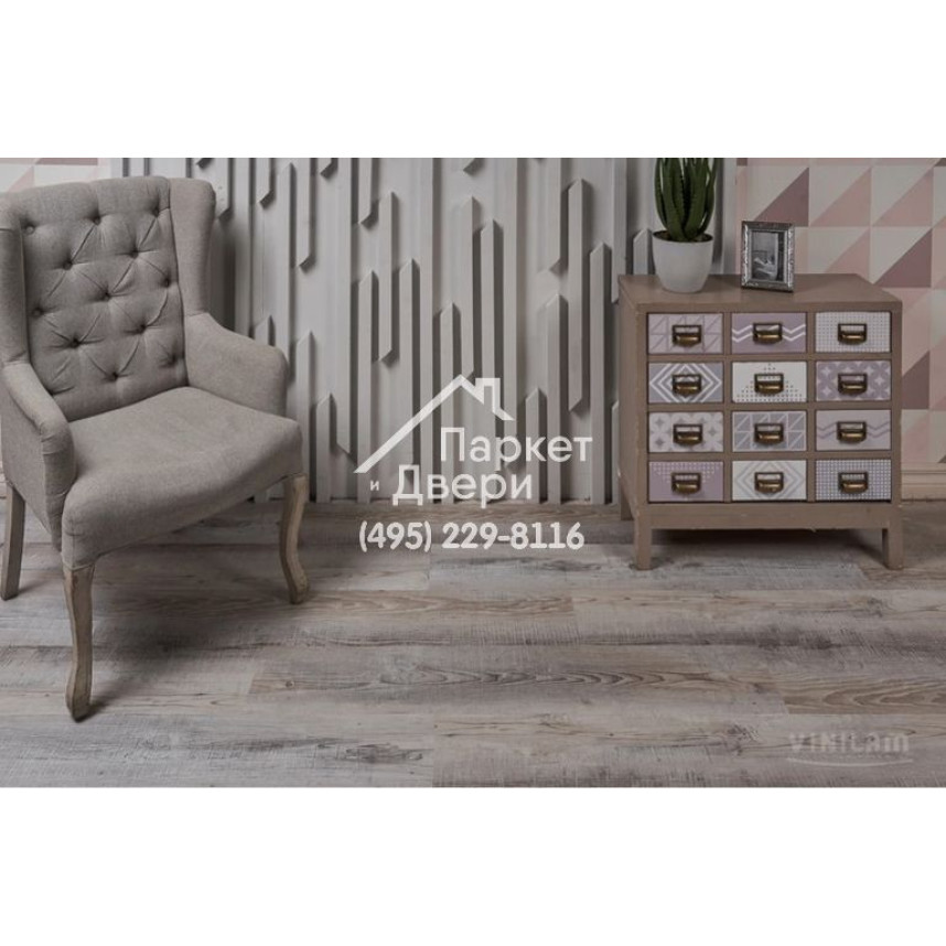 Виниловый пол Vinilam CERAMO VINILAM Wood Сосна Андер 494-9 1220x225x4,5 мм-2