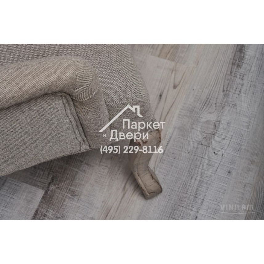 Виниловый пол Vinilam CERAMO VINILAM Wood Сосна Андер 494-9 1220x225x4,5 мм-6