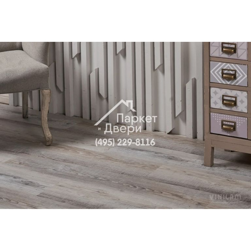 Виниловый пол Vinilam CERAMO VINILAM Wood Сосна Андер 494-9 1220x225x4,5 мм-7