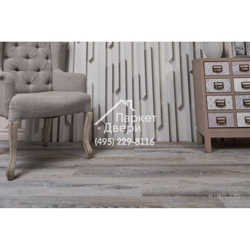Виниловый пол Vinilam CERAMO VINILAM Wood Сосна Андер 494-9 1220x225x4,5 мм-8