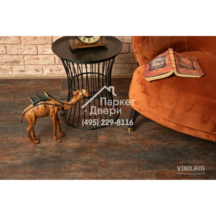 Виниловый пол Vinilam CERAMO VINILAM Stone 71617 Керамическая Сталь 8 mm 940x470x8 мм-4
