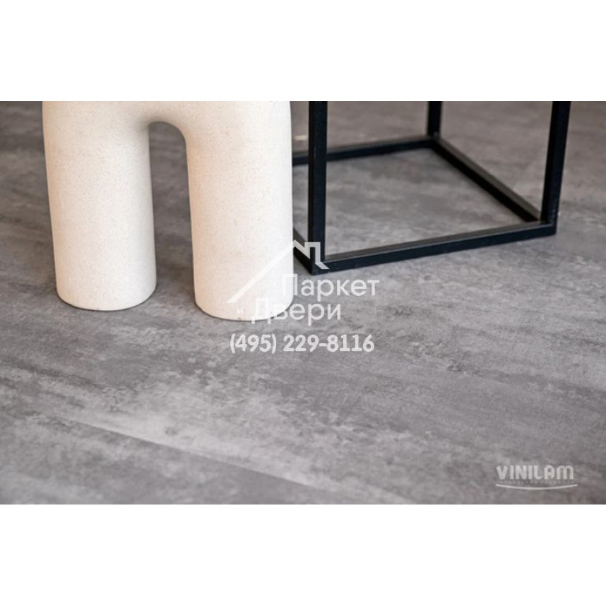 Виниловый пол Vinilam CERAMO VINILAM Stone 71616 Цемент Серый 6 mm 940x470x6 мм-6