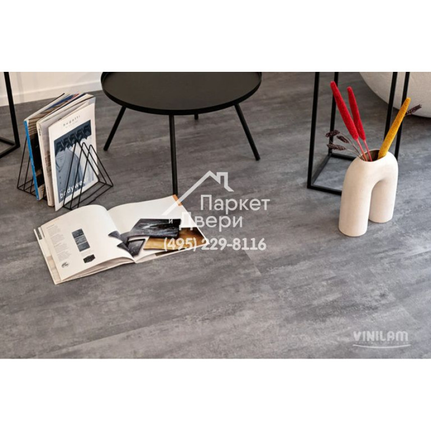 Виниловый пол Vinilam CERAMO VINILAM Glue Цемент Серый 71616 Glue 950x480x2.5 мм-8