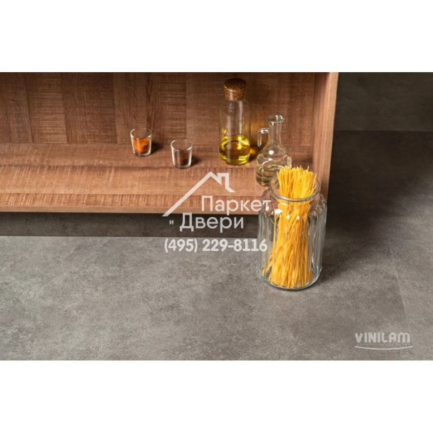 Виниловый пол Vinilam CERAMO VINILAM Glue Цемент Стальной 71610 Glue 950x475x2.5 мм-4