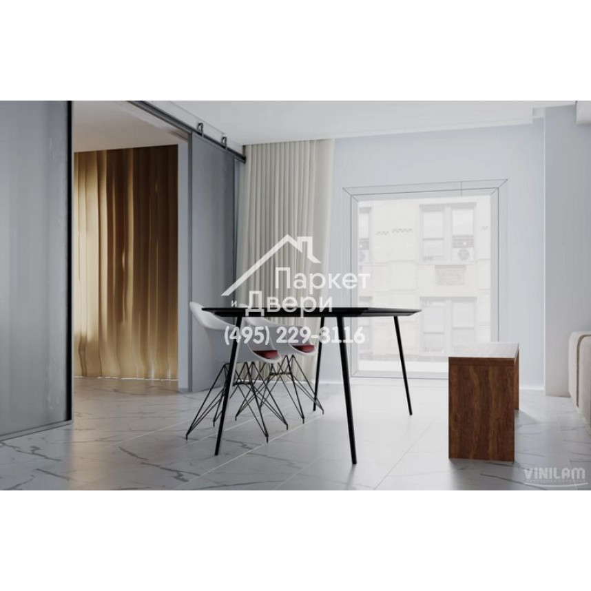 Виниловый пол Vinilam CERAMO VINILAM Glue 87999 Греческий Мрамор Glue 950x480x2.5 мм