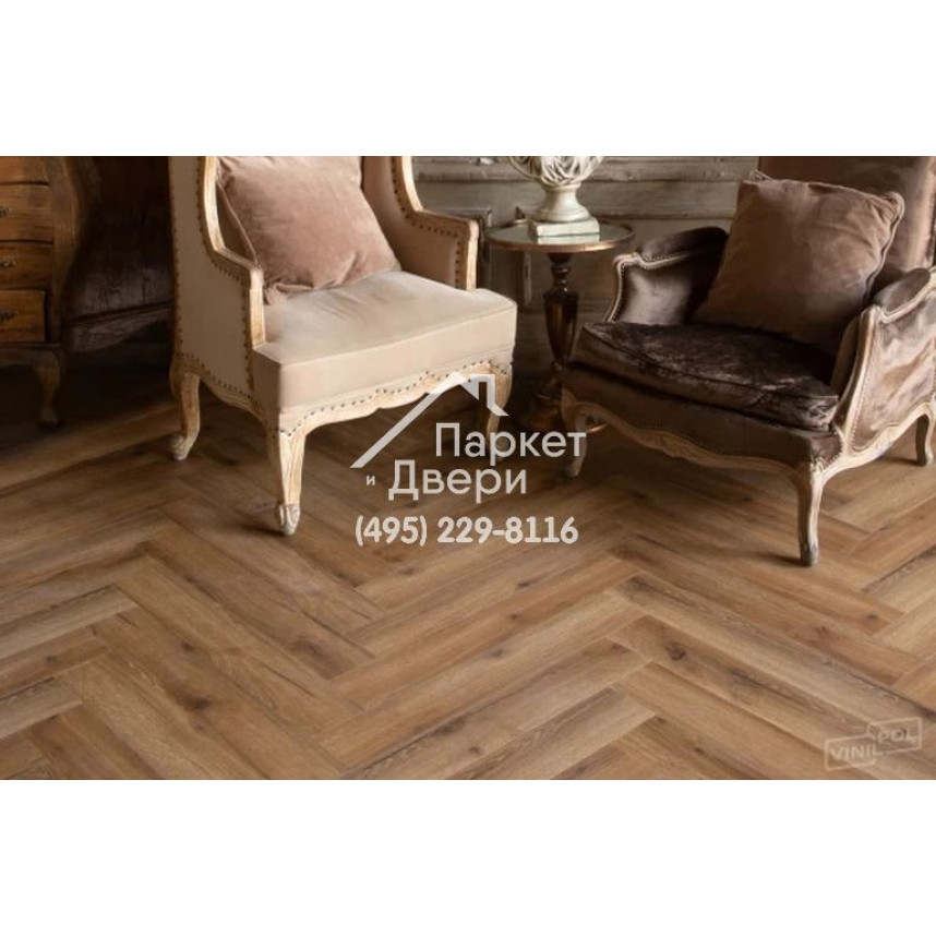 Виниловый пол Vinilam VinilPol Herringbone Glue 9933 Паркет Франческо Glue 609,6x152,4x2,5 мм