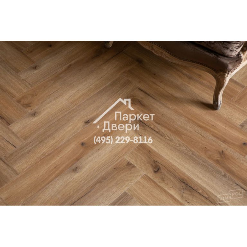 Виниловый пол Vinilam VinilPol Herringbone Glue 9933 Паркет Франческо Glue 609,6x152,4x2,5 мм-12
