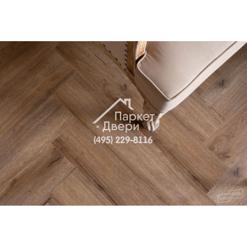 Виниловый пол Vinilam VinilPol Herringbone Glue 9933 Паркет Франческо Glue 609,6x152,4x2,5 мм-7