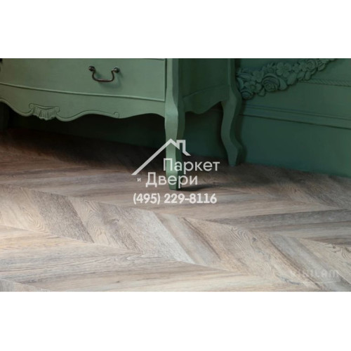 Виниловый пол Vinilam PARQUET CHEVRON Паркет Шеврон Шампань RI153616CL4 1293x305x8,5 мм