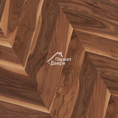 Паркет елка Coswick (Косвик) Французская елка / Chevron Американский орех Натуральный Natural American Walnut 3-х слойный T&G (60°) 1383-3101