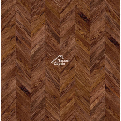 Паркет елка Coswick (Косвик) Французская елка / Chevron Американский орех Натуральный Natural American Walnut 3-х слойный T&G (45°) 1369-1101