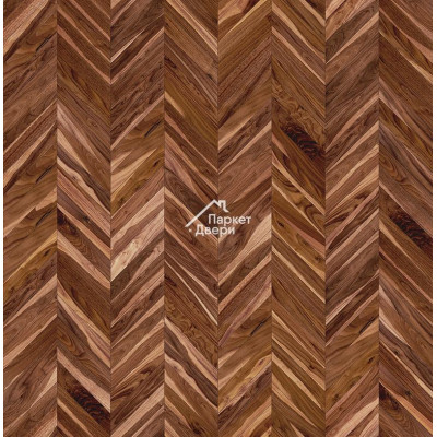 Паркет елка Coswick (Косвик) Французская елка / Chevron Американский орех Натуральный Natural American Walnut 3-х слойный T&G (45°) 1369-3101