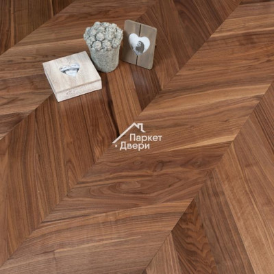 Массивная доска Ablux Орех Американский (WALNUT) Французская Елочка SELECT