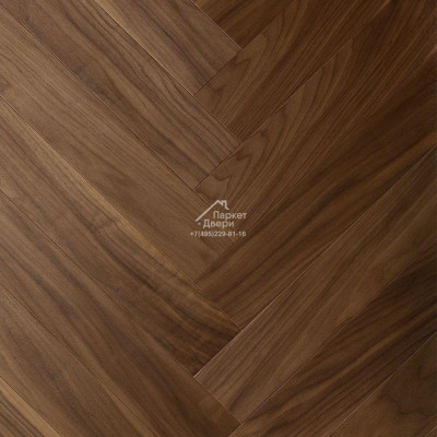 Инженерная доска HM Flooring орех американский СЕЛЕКТ  английская елка Herringbone, 600х120х14