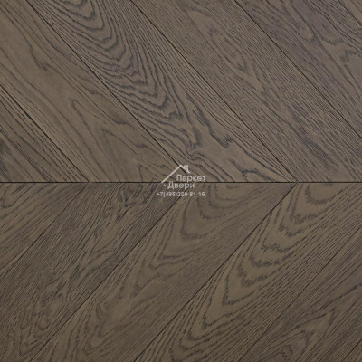 Паркетная доска Ёлка ESTA PARKET Дуб 15282 Chevron AB Lava Grey 532x120x14 мм