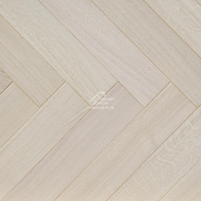 Паркетная доска Ёлка ESTA PARKET Дуб 14289 Herringbone AB Latte 600x100x14 мм