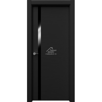 Дверь Межкомнатная ОФРАМ современные формы Батис Bat V2 черная