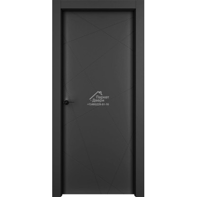Дверь Межкомнатная ОФРАМ современные формы Гео черная