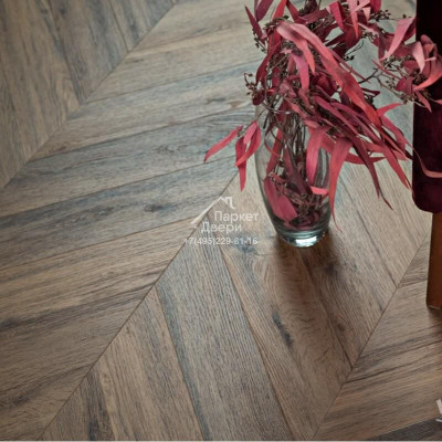 Виниловый пол VINILAM PARQUET CHEVRON Лувр 1293х305х8,5 I107516 