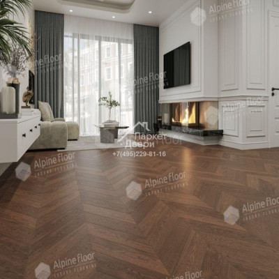 Инженерная доска Alpine Floor CHATEAU Дуб Браун Стори EW203-09