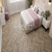 Виниловый пол Alpine Floor CHEVRON ALPINE LVT плитка Дуб Натуральный Отбеленный Chevron ECO 20-3