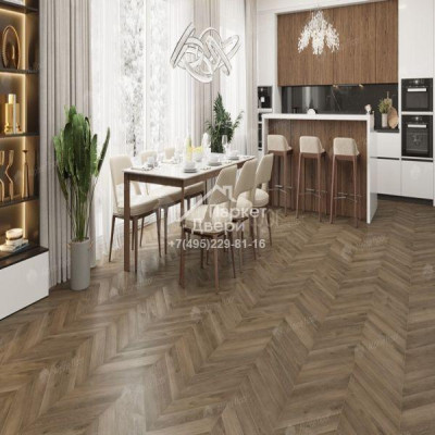 Виниловый пол Alpine Floor CHEVRON ALPINE LVT плитка Дуб Насыщенный Chevron ECO 20-4